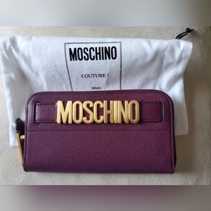MOSCHINO Couture – Leather Zip Around Wallet